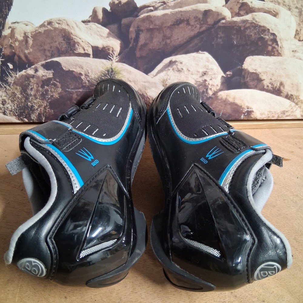 Bontrager‎ Race Road WSD Cycling Shoes Black Blue Womens sz 6 Ratchet Buckle - Picture 6 of 10